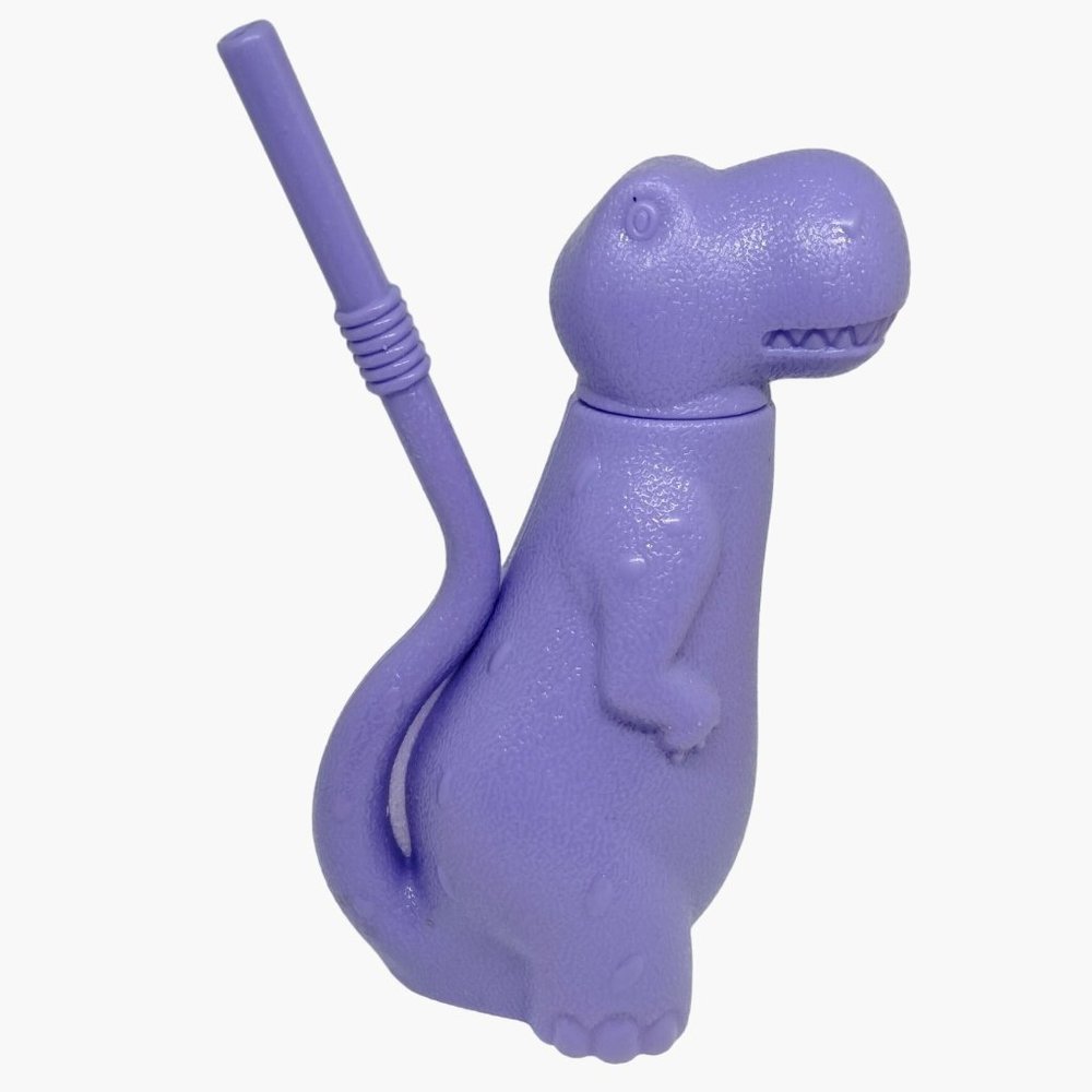 DIno Sippy Cup Purple Dinosaur Travel Mug Straw Lid